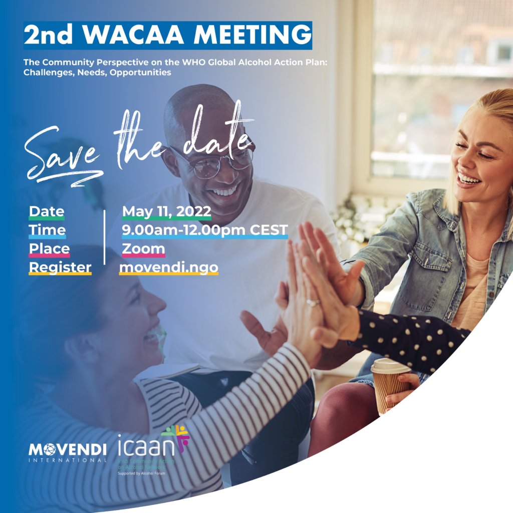 Movendi_Int's tweet photo. See you all tomorrow at the #WACAA 2nd Meeting!
🕒 9AM - 12PM CEST
💻 Zoom
✅This meeting is dedicated to discuss the draft global alcohol action plan & share community perspectives.
✅The discussion will generate key messages to be delivered to the World Health Assembly https://t.co/PNGRXcmdUx