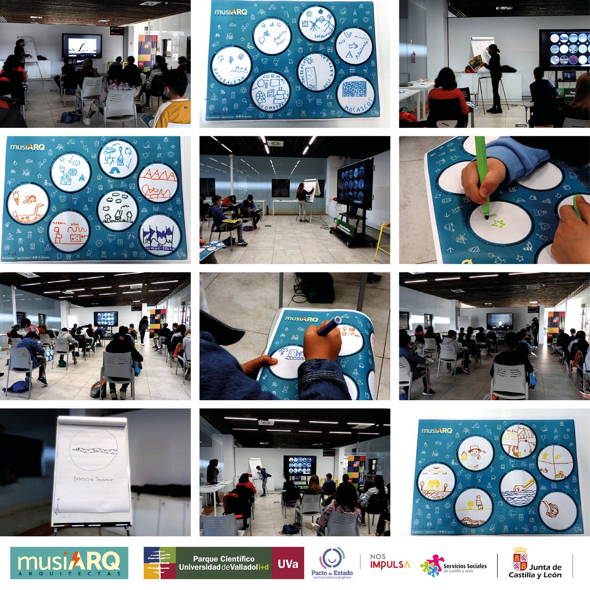 musiarq's tweet photo. Taller con 6º EP del CEIP Á. González Álvarez de Astorga (León).
Convenio de colaboración entre @PC_UVa y Gerencia de Servicios Sociales @jcyl para el fomento de las vocaciones científicas y tecnológicas #STEAM en Centros de E. Infantil y Primaria de Castilla y León
#musiARQ2122 https://t.co/FC2qSPqfF7