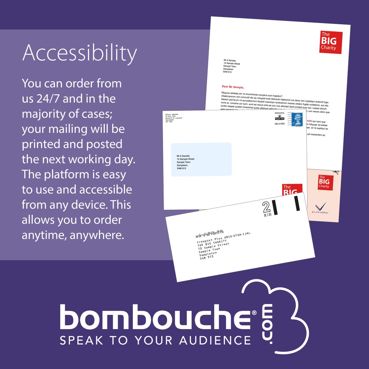 Accessible to users  24/7, you can order from us anytime, day or night!

bombouche.com

#directmailmarketing #printing #mailing #directmail