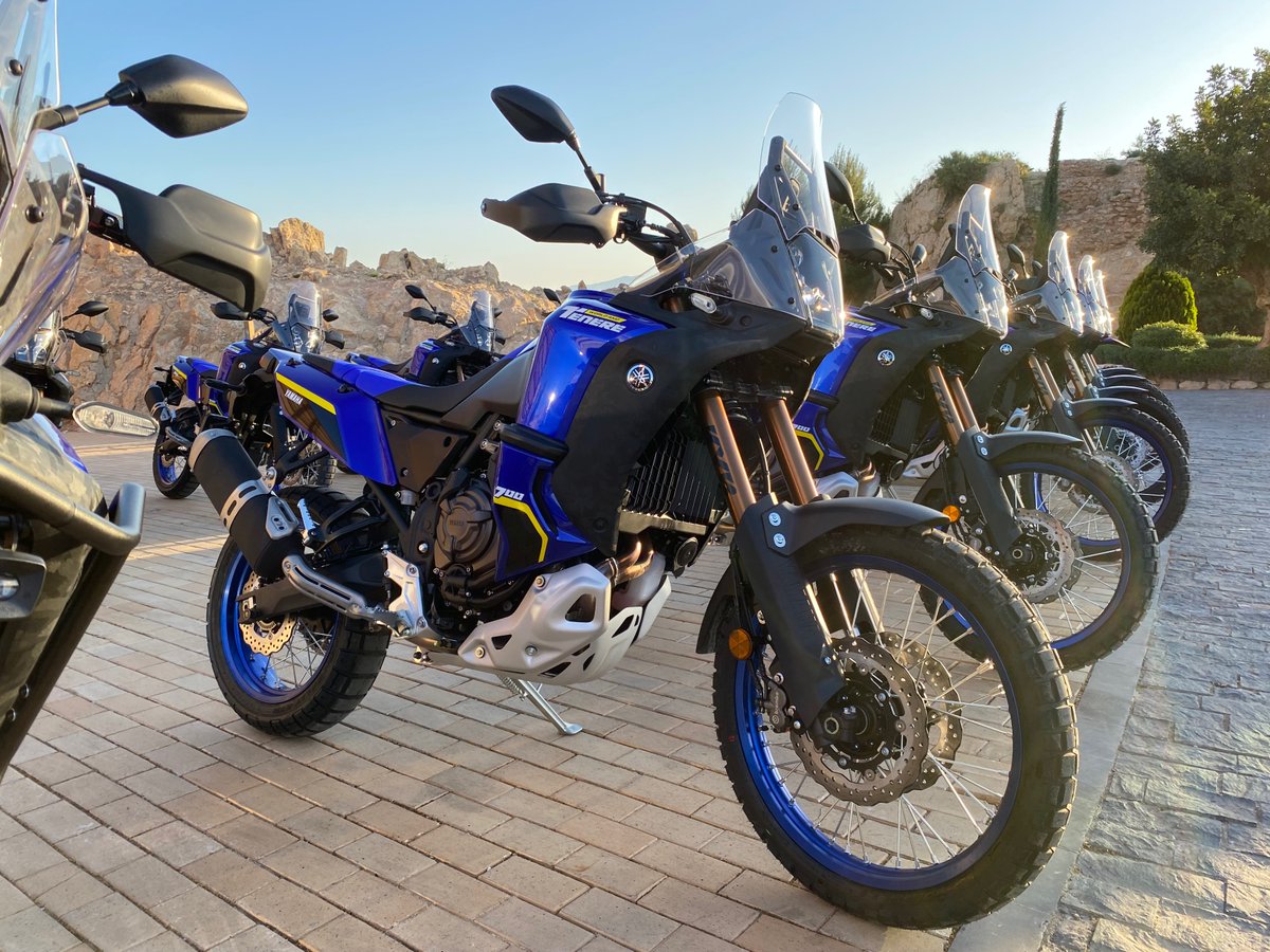 MCNnews's tweet photo. Today we're riding the @YMUKofficial Ténéré World Raid, a long-range, high-spec, big-tank version of the standard Ténéré. Long day in the saddle today, including over 100 miles off-road. Should be a good test of the bike. #worldraid #nexthorizon #adventure https://t.co/SGJrvzonSf