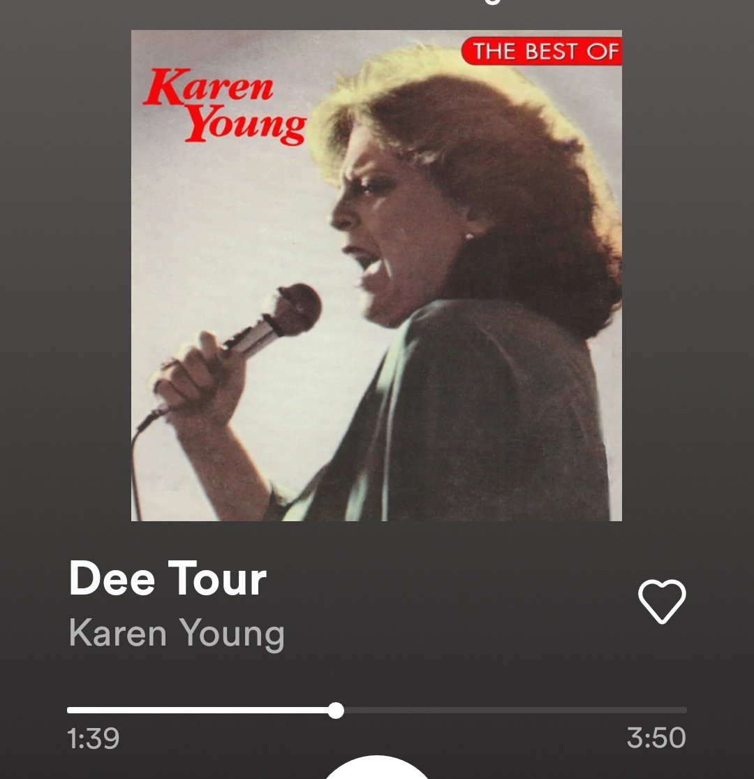 Super_Conzo's tweet photo. How long can you go between listens of Karen Young's Dee Tour? I can barely last an hour  🎧 https://t.co/ZlN5QlsNUf