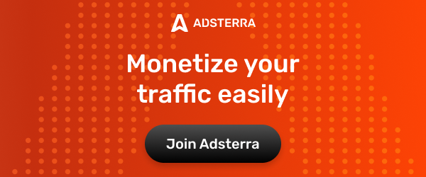 ⚡ Adsterra: Monetize Desktop or Mobile Website Traffic

Popunder
Social Bar
Push Ads
Native ads
Video Ads
Banners Ads with High CPM Rates

Link: publishers.adsterra.com/referral/HzDtm…