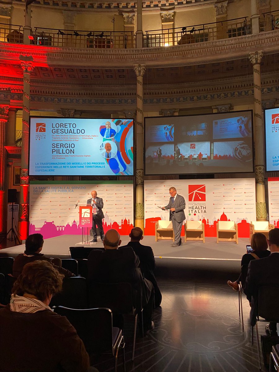 #FHITA22 è tempo di ascoltare le esperienze di trasformazione digitale sanitaria nei territori di Bari e di Frosinone con <a href="/LoretoGesualdo/">Loreto Gesualdo</a> e <a href="/sergiopi/">Sergio Pillon</a>
<a href="/FrontiersHealth/">Frontiers Health</a>