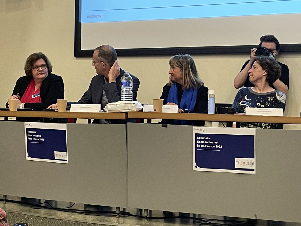 MAussibel's tweet photo. Séminaire école inclusive Île de France 
Échanges et réflexions 
@acversailles @CathyCOTONAT @dsden92 @gregory_wirth https://t.co/pJ1EAJ82nW