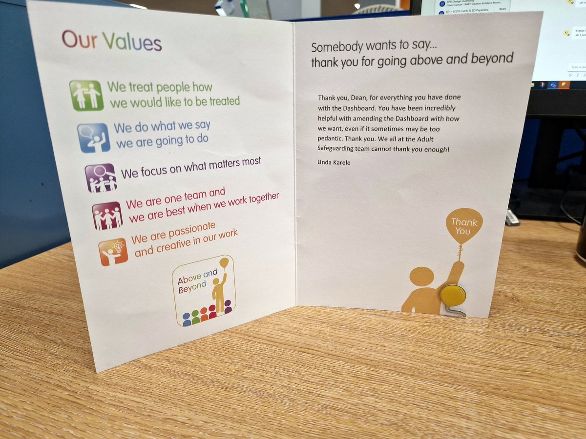dpr_07's tweet photo. Very grateful to have been recognised as going Above and Beyond this morning from the Adult Safeguarding Team🎈🎉 @UhlAdult https://t.co/srGNiZgdrk