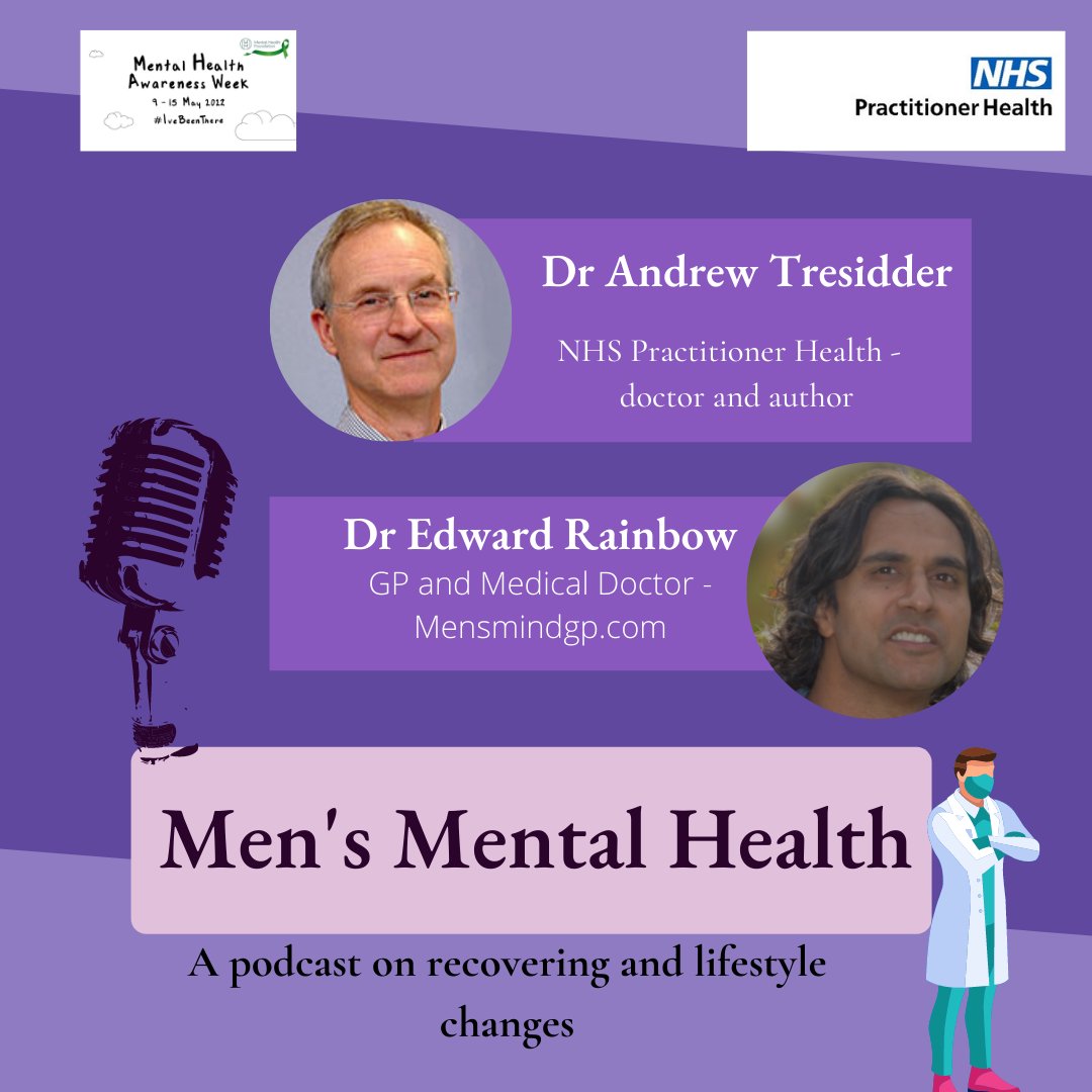 nhsprachealth's tweet photo. Announcing the Practitioner Health Wellbeing Podcast!

In our first episode Dr Andrew Tresidder sat down with Dr Ed Rainbow to talk about personal experience with depression and anxiety as a GP and barriers for men to get help.

Listen now on https://t.co/HEXdyo01D6 https://t.co/p0HWMIES6e