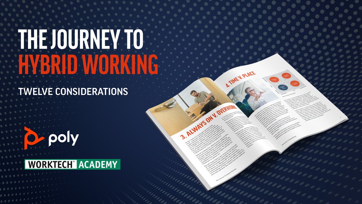 💡 'The Journey to Hybrid Working: Twelve Considerations' new report by <a href="/PolyCompany/">HP Poly</a> in partnership with WORKTECH Academy. It examines 12 things companies need to consider in making a successful transition to #hybridworking. ℹ️ Access here: bit.ly/3ywGrHk #futureofwork