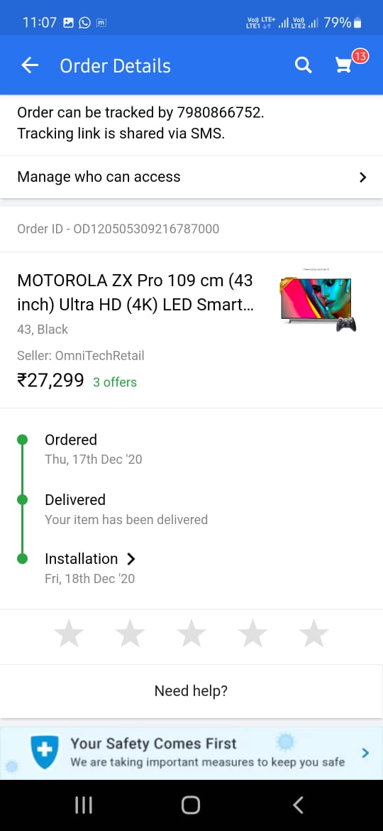 Suvosri3's tweet photo. This tweet is regarding My @motorolaindia tv which had been purchased from @Flipkart and had gone for repairing service @jeevescustomerservic on 16th April '22 and 2day is 10.5.22 &amp; there's has been NO UPDATE FROM THEIR END, really Frustrated! WORST SERVICE EVER! @consumerforum_ https://t.co/jawvSHsvXZ