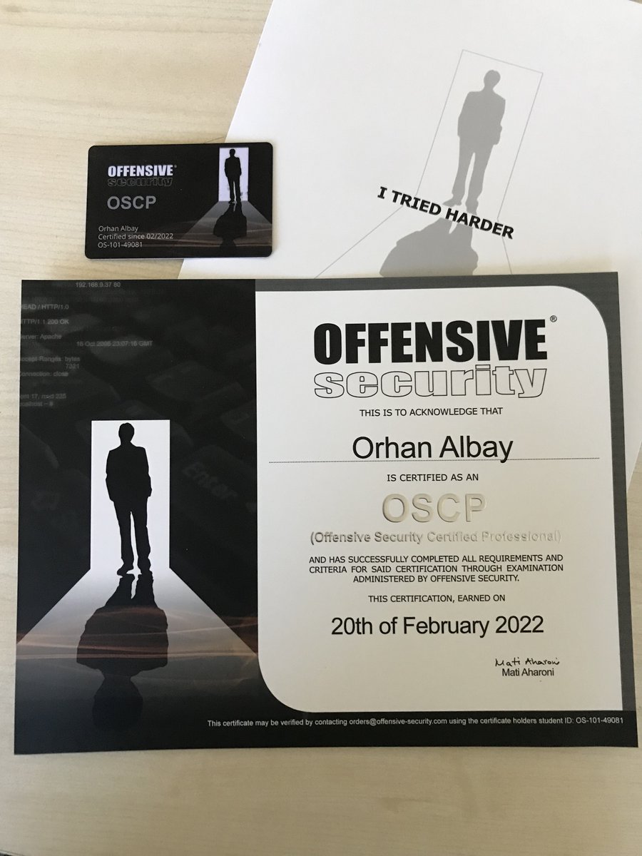 OrhanAlbay's tweet photo. I tried harder @offsectraining https://t.co/AhmHHSGCok