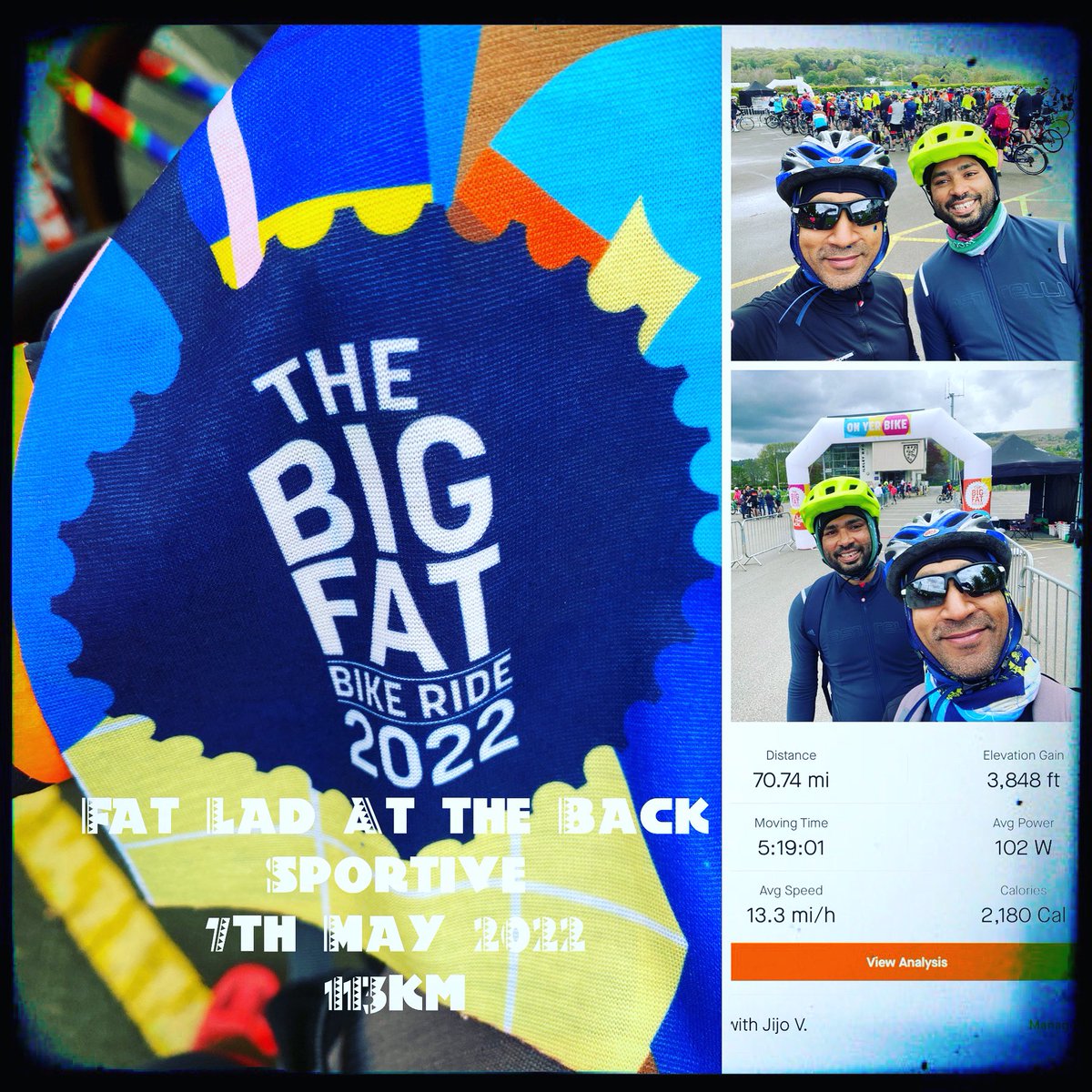 rejeeve's tweet photo. The Big Fat Bike Ride 2022 was great! Thank you @FatLadAtTheBack for organising the event. @gcntweet @BritishCycling @LovetoRide_ https://t.co/MaKyzIlDua