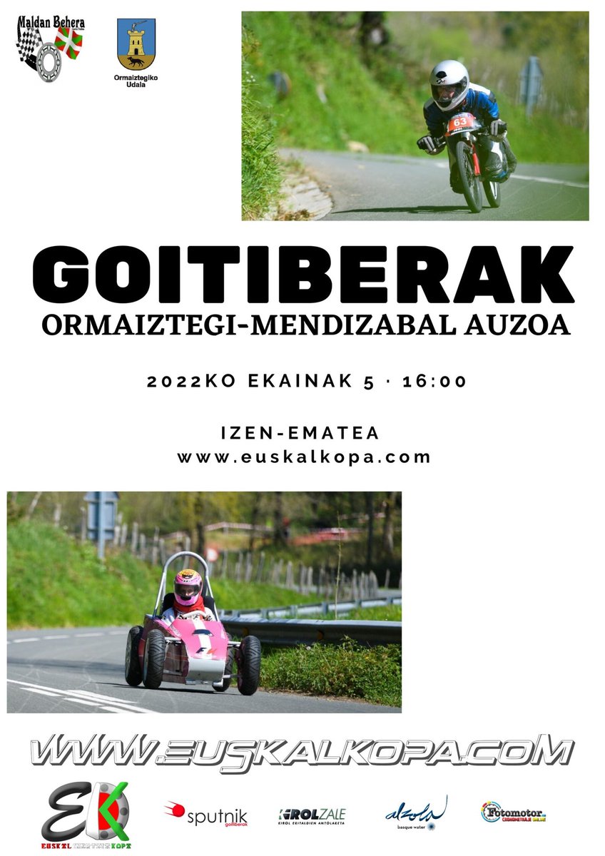 euskalkopa's tweet photo. Euskal Inertzia Koparen bigarren lasterketa ere ate joka! Ume batetik bestera irekiko dira izen emateak https://t.co/1cksBjEYD9 gunean.
#goitibera #goitibehera #carrilana https://t.co/J9PYv1oPmd