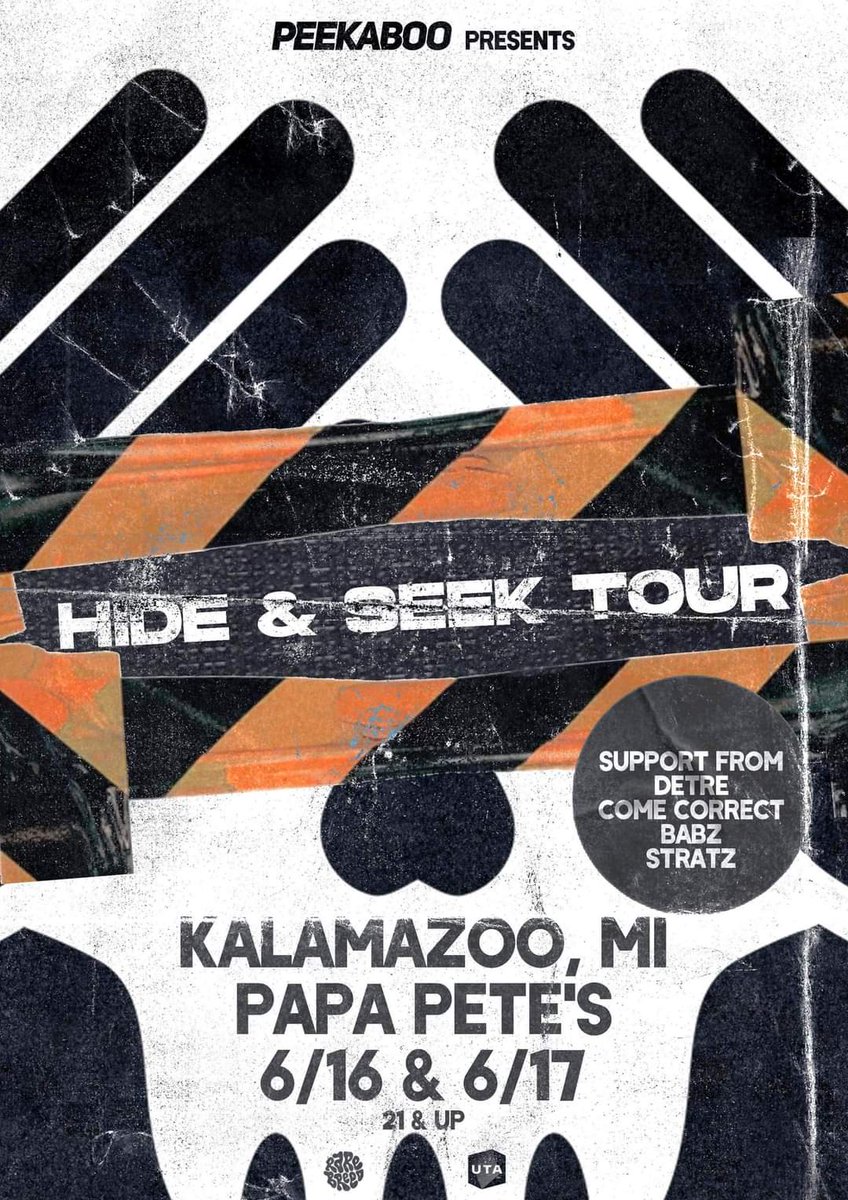 PROTBA's tweet photo. Peekaboo at Papa's in Kalamazoo June 16th & 17th with Babz, Stratz, Come Correct and Detre
21+ LFG!
ππ₯³π
#PapaPetesKalamazoo #Peekaboo #Babz #Stratz #Detre #ComeCorrect
#MindParadeEvents #KalVegas https://t.co/zNBEvlVOEq