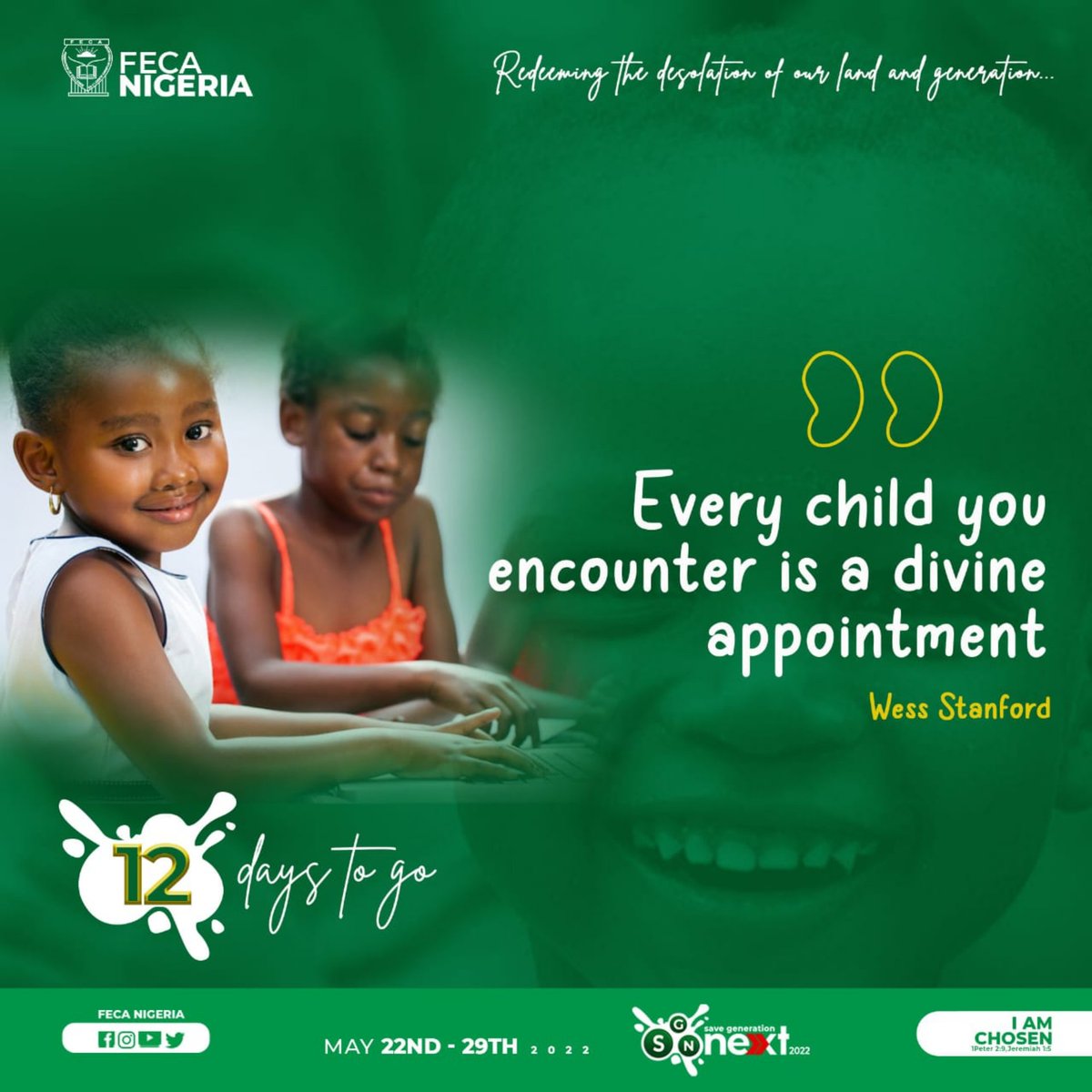Feca_Nigeria's tweet photo. I Am What God Says I AM
Save Generation Next (SGN) 2022
12 Days To Go
Brace Up!
#SGN2022
#RedeemingDesolation
#FECANigeria https://t.co/JVFK9SVlol