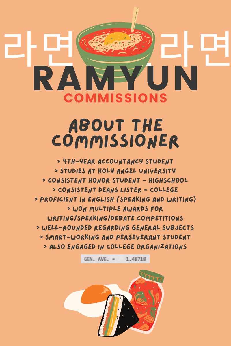 RamyunComms's tweet photo. hello! it's ramyun commissions! (*^‿^*)
dm us for inquiries! open 24/7!! 
accepting acad and creative commissions!

Need help getting your acad requirements done? Let me help you with that for quality outputs at decent prices!

See photos for more details! (ᗒᗨᗕ) https://t.co/hZbrsGq0Af