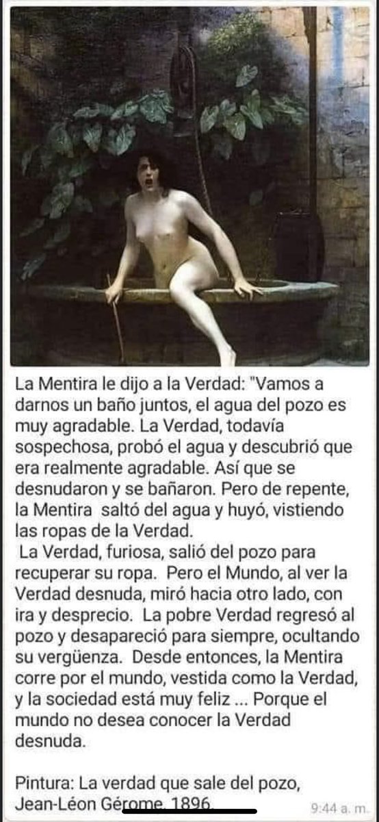 La Mentira se disfrazó de verdad…