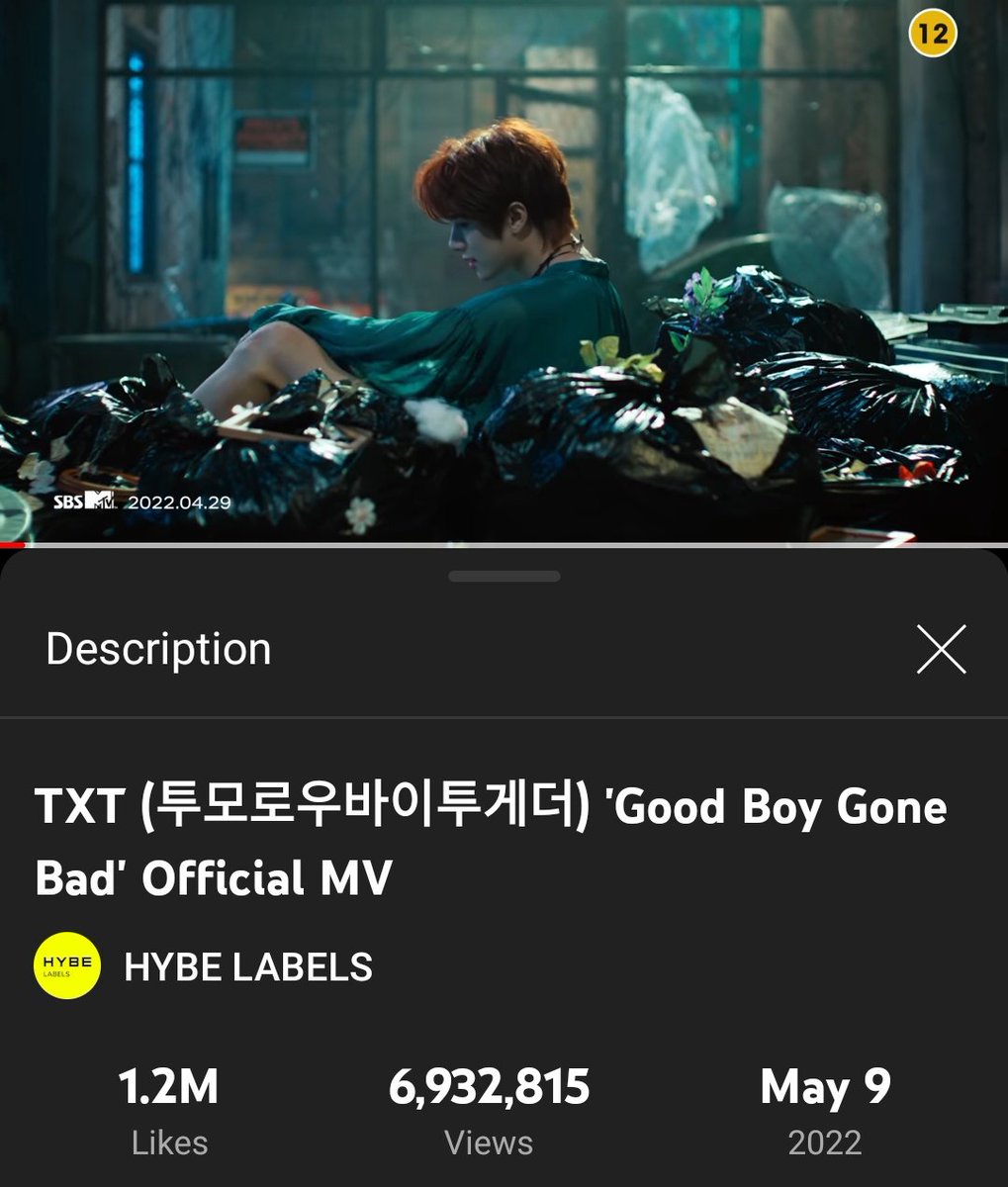 whipped4txt's tweet photo. 7M VIEWS SOON KEEP STREAMING EVERYONE!!!!
#ROADTO7M
#GOOD_BOY_GONE_BAD MV
๐:https://t.co/sDJddcGzE4
@TXT_members @TXT_bighit https://t.co/zA7jLBRk0g