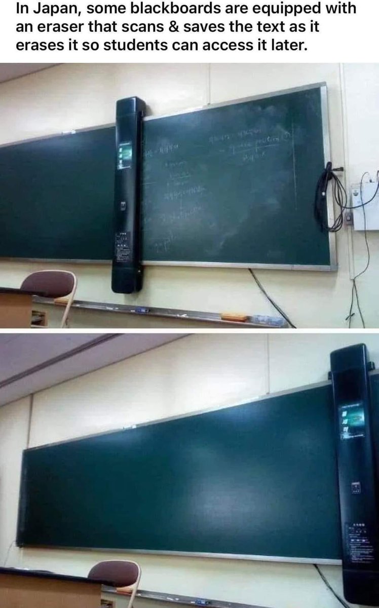 ShakinthatChalk's tweet photo. Probably the most technologically advanced nation on the planet uses a chalkboard for teaching.

Think about that. https://t.co/PNA6Sd2uGP