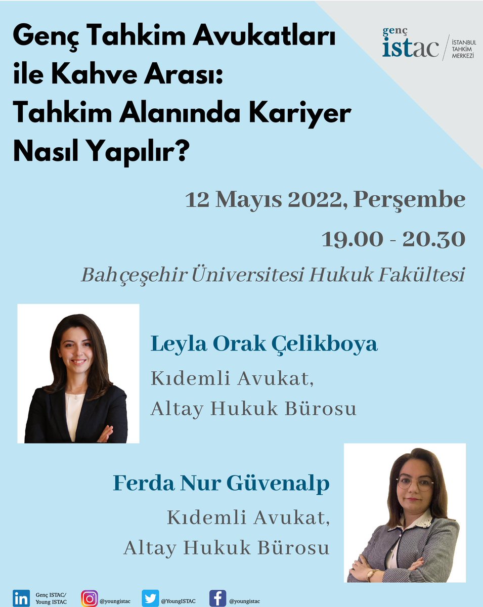 YoungISTAC's tweet photo. Kahve Arası serimizin bir sonraki buluşması 12 Mayıs Perşembe günü saat 19.00'da Bahçeşehir Üniversitesi Hukuk Fakültesi'nde gerçekleşecek! https://t.co/AOzqBWrxbk