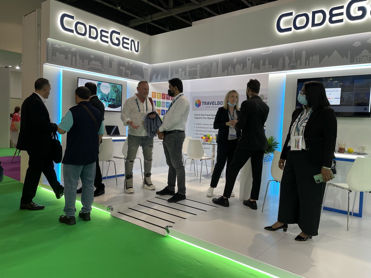 codegen_int's tweet photo. Open for business day 2
Visit stall TT1160 at the @ATMDubai, and learn how our flagship #travel #technology product suite can digitally transform your travel business.
#ai #ATM2022 #arabiantravelmarket #digitaltransfomation #traveltech #automate #travelbox #codegen https://t.co/f7JvzshLY6