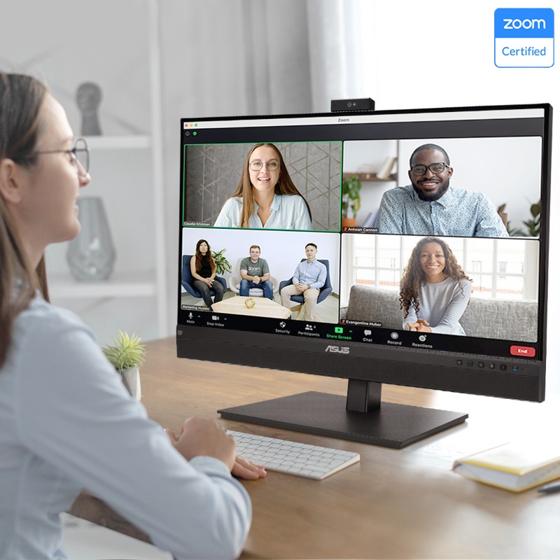 ASUS's tweet photo. "ASUS #WebcamMonitor BE27ACSBK &amp; BE24ECSNK are certified to work with @Zoom, give customers reliable solutions, and provide a seamless communication experience.“ 

Eric Yu |  Head of Hardware Partnerships at Zoom. https://t.co/HVy2vr0eVh