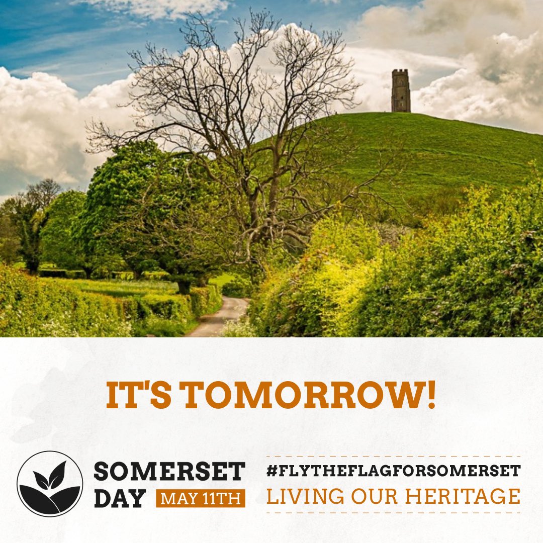 It’s tomorrow! 🥳 Tomorrow marks the best day of the year - #SomersetDay of course! ♥️ 💛 Join us as we celebrate all this amazing county has to offer - are you ready to #FlyTheFlagForSomerset? We would love to see your pictures! #LivingOurHeritage