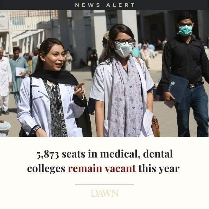 DrRawalAli's tweet photo. Isn't this a big loss , 1,555 seats are vacant in Sindh due to policy of (PMC). A back door law Which was passed by PTI Government .
#Restore_PMDC
#Save_Doctors https://t.co/KwFHnno8Hx