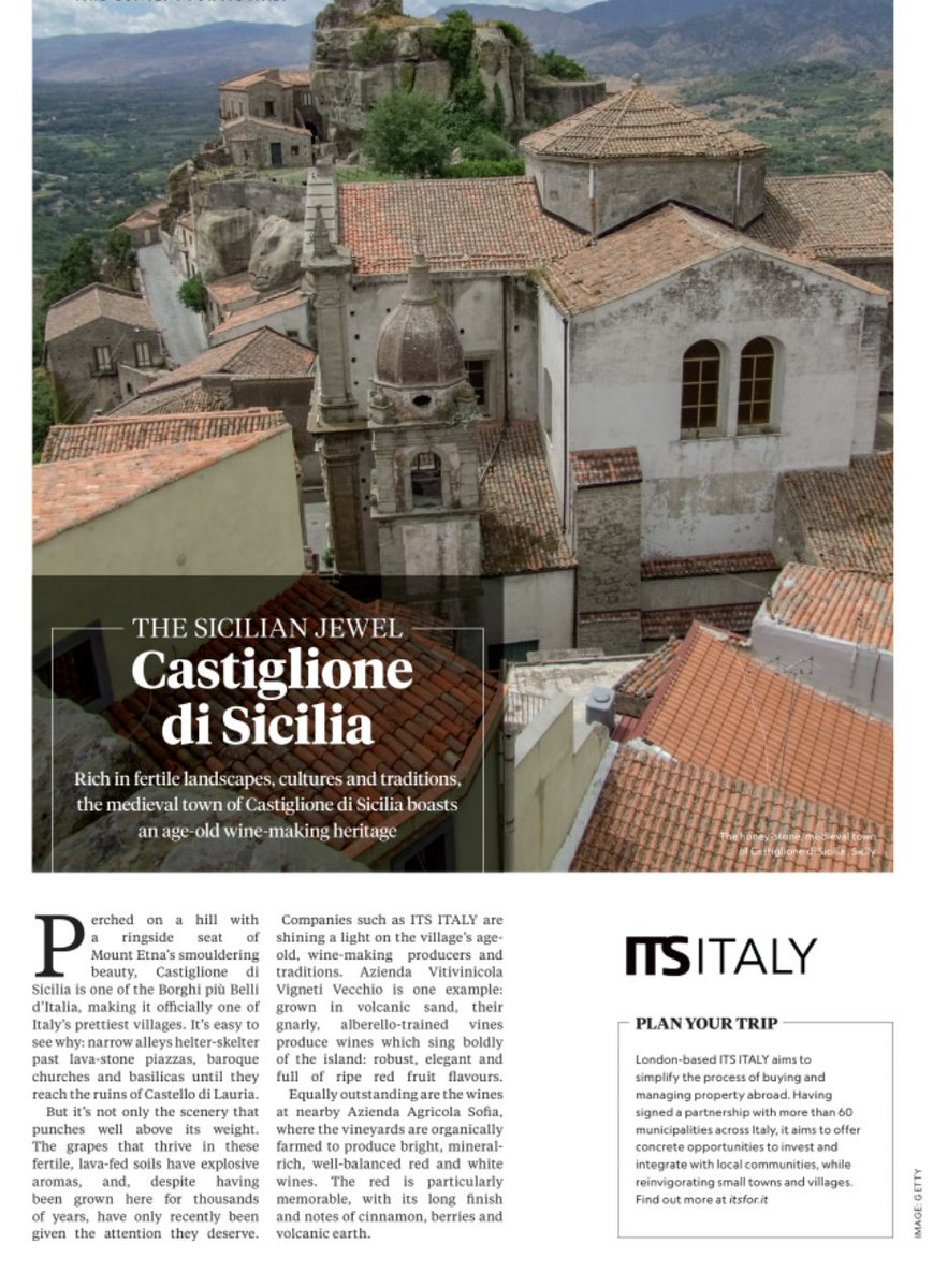 ITSforItaly's tweet photo. Our journey across Italy, in partnership with National Geographic Traveller, continues. This month we visit Castiglione di Sicilia. Magazine out now! Don't miss it!
#itsforitaly #itsitaly #regeneration #borghi #italy #sicily @ItsLending https://t.co/apfTpq7WpP