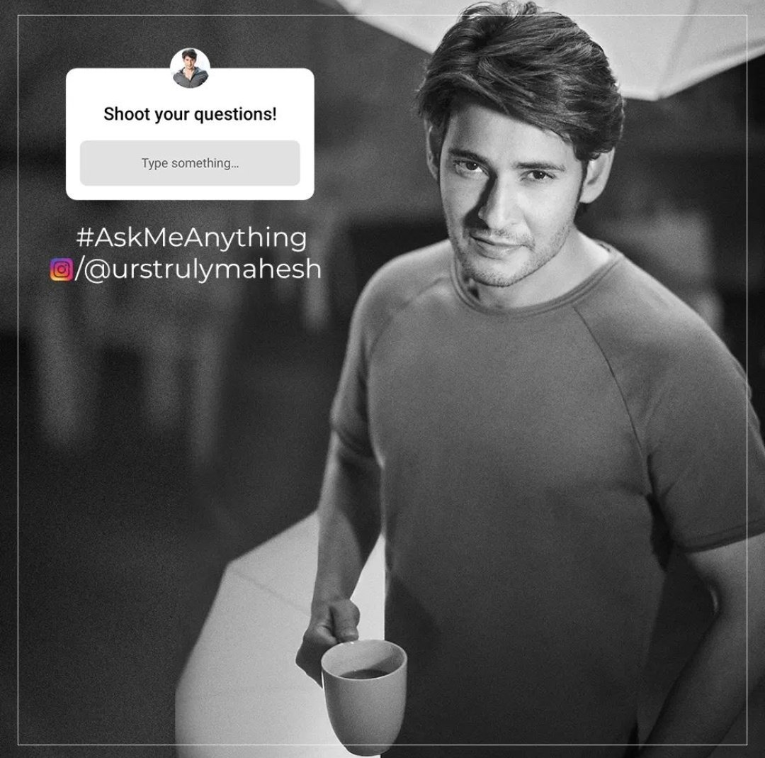 onlymaheshfans's tweet photo. Shoot your questions to SUPERSTAR #AskMB from 12.30PM today !!!
โก๏ธ https://t.co/Z7S76tq37V
#AMA #AskMBAnything
#SarkaruVaariPaata #SVPMania #SVP https://t.co/1c4iOpxUsi