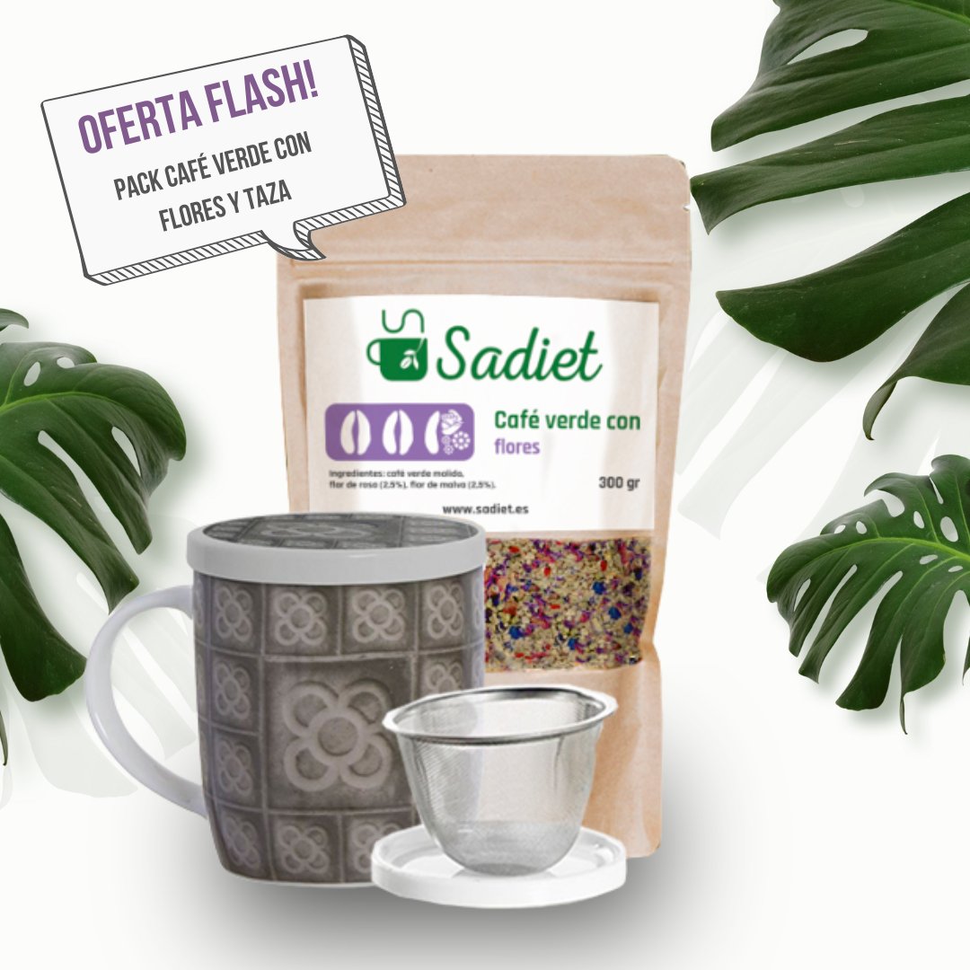 CafeVerde_ES's tweet photo. 🌸🍵🌹 ¡𝐇𝐚𝐬𝐭𝐚 𝐟𝐢𝐧 𝐝𝐞 𝐞𝐱𝐢𝐬𝐭𝐞𝐧𝐜𝐢𝐚𝐬!

Tu pack de café verde con flores (malva y rosas) + taza con filtro:
A̴N̴T̴E̴S̴ ̴1̴8̴.̴9̴5̴ 👉¡𝐀𝐇𝐎𝐑𝐀 𝟭𝟱€!
https://t.co/7YxPxOcACR
.
.
#OfertaFlash #Sadiet #CafeVerde https://t.co/bvimopIwWY