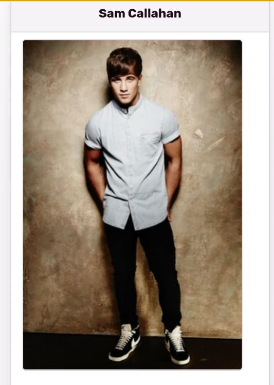 Happy birthday to the very talented Sam Callahan   