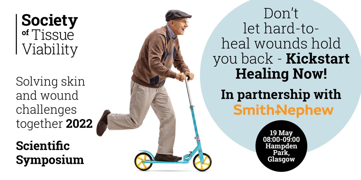 Struggling with hard-to-heal wounds? Join our symposium at #SoTV2022 'Don’t let hard-to-heal wounds hold you back - Kickstart Healing Now!' in partnership with <a href="/SmithNephewPLC/">Smith+Nephew</a> - Find out more! societyoftissueviability.org/education-and-…