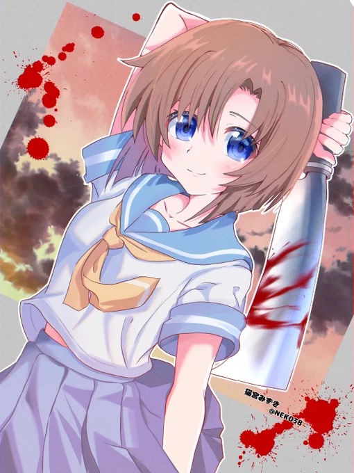 原点復帰して鉈持った竜宮レナさん#ひぐらしのなく頃に #ひぐらしFA 
