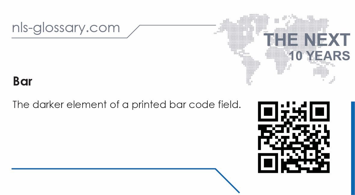 GlossaryNls's tweet image. #Bar
The darker element of a printed bar code field.
#TechnicalGlossary #sensorintelligence #sensortechnology #Sensors #SensorPeople #Innovations