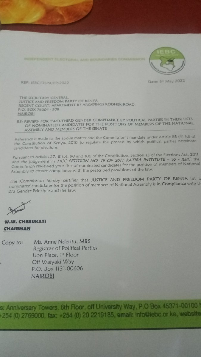 YustusTzadiq's tweet photo. JUSTICE AND FREEDOM PARTY OF KENYA is compliant.
#justusjumaforpresident
#TheVoiceWeDeserve
#TheChangeWeNeed
#hakinaukweli https://t.co/n18GuHiObP