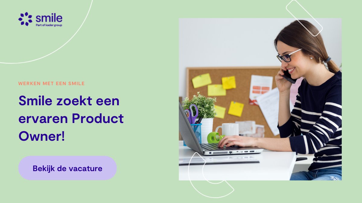 OntdekSMILE's tweet photo. #VACATURE || Smile zoekt Product Owner! Wij groeien hard en zoeken een ervaren product owner om het team te versterken. Ben jij toe aan een nieuwe uitdaging en wil je werken in een informeel team waar jouw inzet gezien en gewaardeerd wordt? Solliciteer nu!
https://t.co/sCg1VWrUjo https://t.co/ESDdl3RQQn