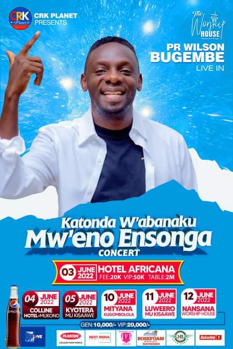 RODMEDIAUGANDA's tweet photo. Loading … concert. 

Wilson bugembe Live concert!
It’s been long …..excited to see you all! 

All Proceeds to raise The Worship House walls ! 
Build God’s house, dance, have fun!

3rd June. Martyr’s day! Africana Hotel! ~ @WilsonBugembe 
#RODUpdates https://t.co/KueLHp5nuU