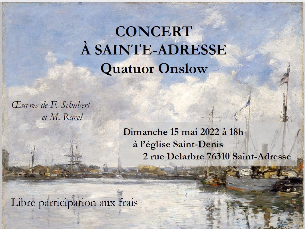 Image for the Tweet beginning: Concert Quatuor Onslow 🎶  L'église Saint-Denis