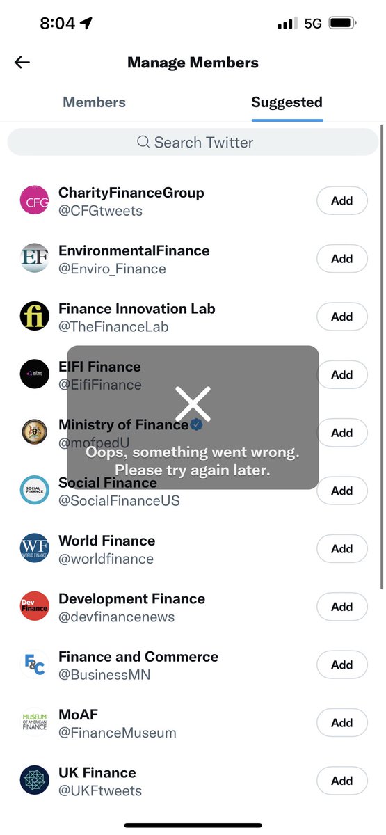 DempseyParr's tweet photo. @TwitterSupport I am having an issue trying to add members to lists I have created. Each time I attempt to add an account to one of my lists I get an error message “You aren’t allowed to add this member to this list” or “Oops, something went wrong. Can you advise? Thanks https://t.co/xpl0wZVjPg