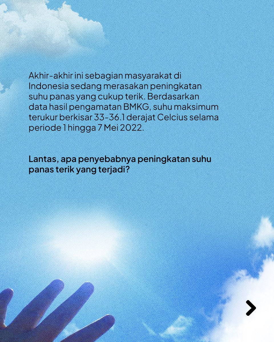 asumsico's tweet photo. Hayo siapa nih yang belakangan ini lagi ngerasain suhu udara kok tiba-tiba panas banget yaa..🥵🔥

Nah, mending simak deh rangkuman penjelasan dari BMKG ini! https://t.co/jnAKKkf2a1