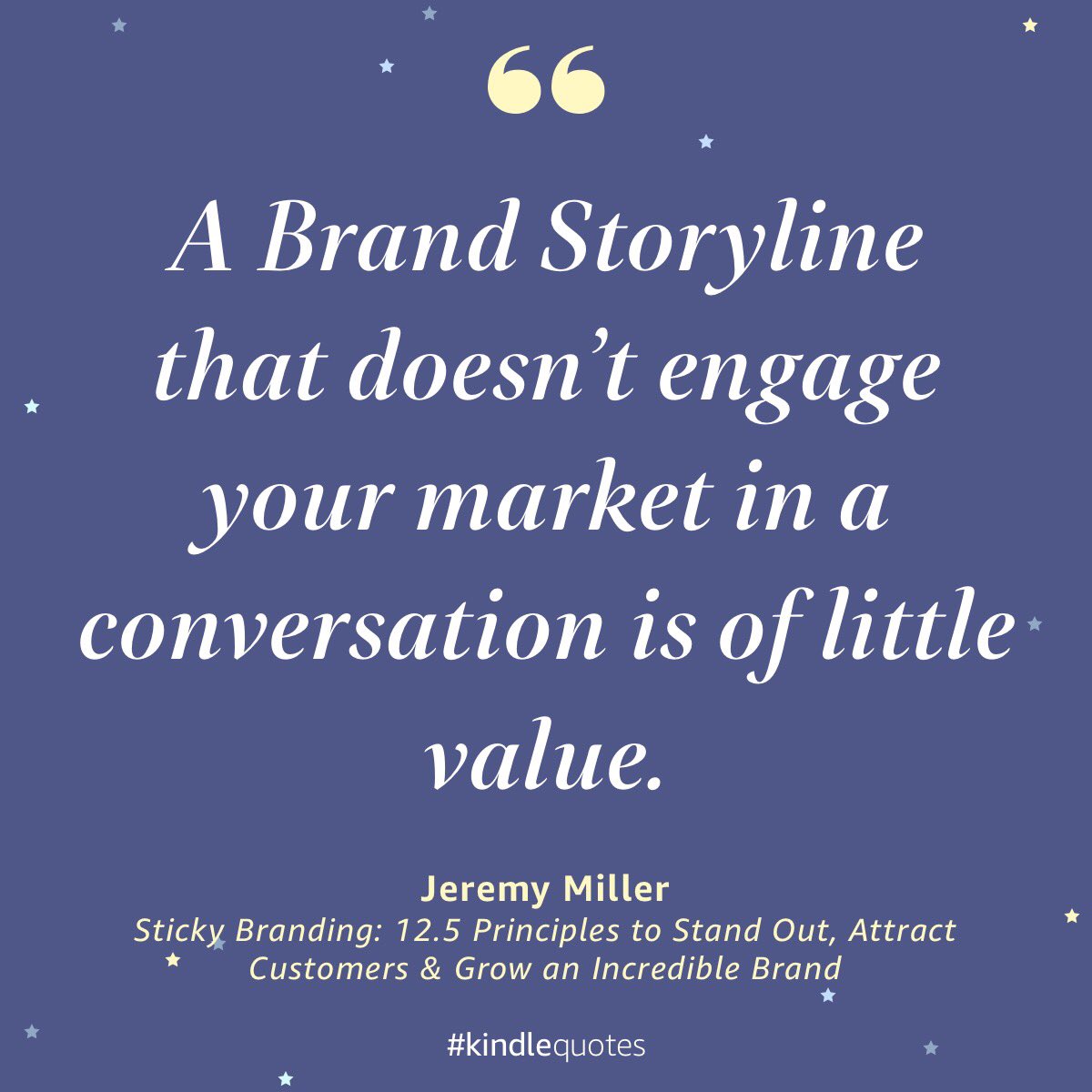 Such great insights from <a href="/StickyBranding/">Jeremy Miller</a> #buythisbook 
                                               ⬇️
“To break through the indifference trap you need to spark a two-way dialogue with your market. You are aiming for the phrase, “That’s interesting. Tell me more.”