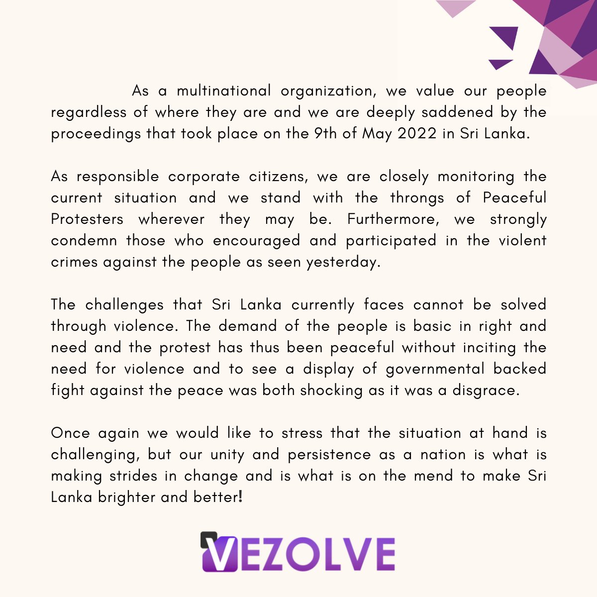 vezolve's tweet photo. 𝙑𝙚 𝒔𝒕𝒂𝒏𝒅 𝒘𝒊𝒕𝒉 𝑺𝒓𝒊 𝑳𝒂𝒏𝒌𝒂𝒏 𝑷𝒆𝒂𝒄𝒇𝒖𝒍 𝑷𝒓𝒐𝒕𝒆𝒔𝒕𝒐𝒓𝒔
#VEZOLVE #VeFamily #EconomicCrisisLK #LeadershipChange #BePositive #BeConnected #BeStrong #BeSafe #PeacefulProtest #BetterFuture https://t.co/C3Jcwk8q2n