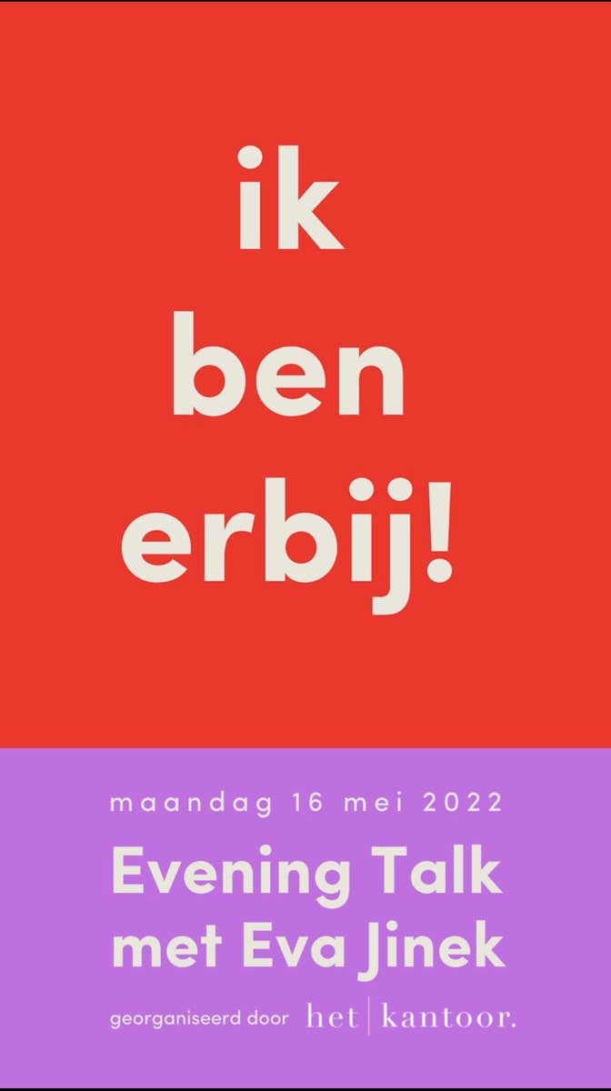 #eveningtalk #ikbenerbij