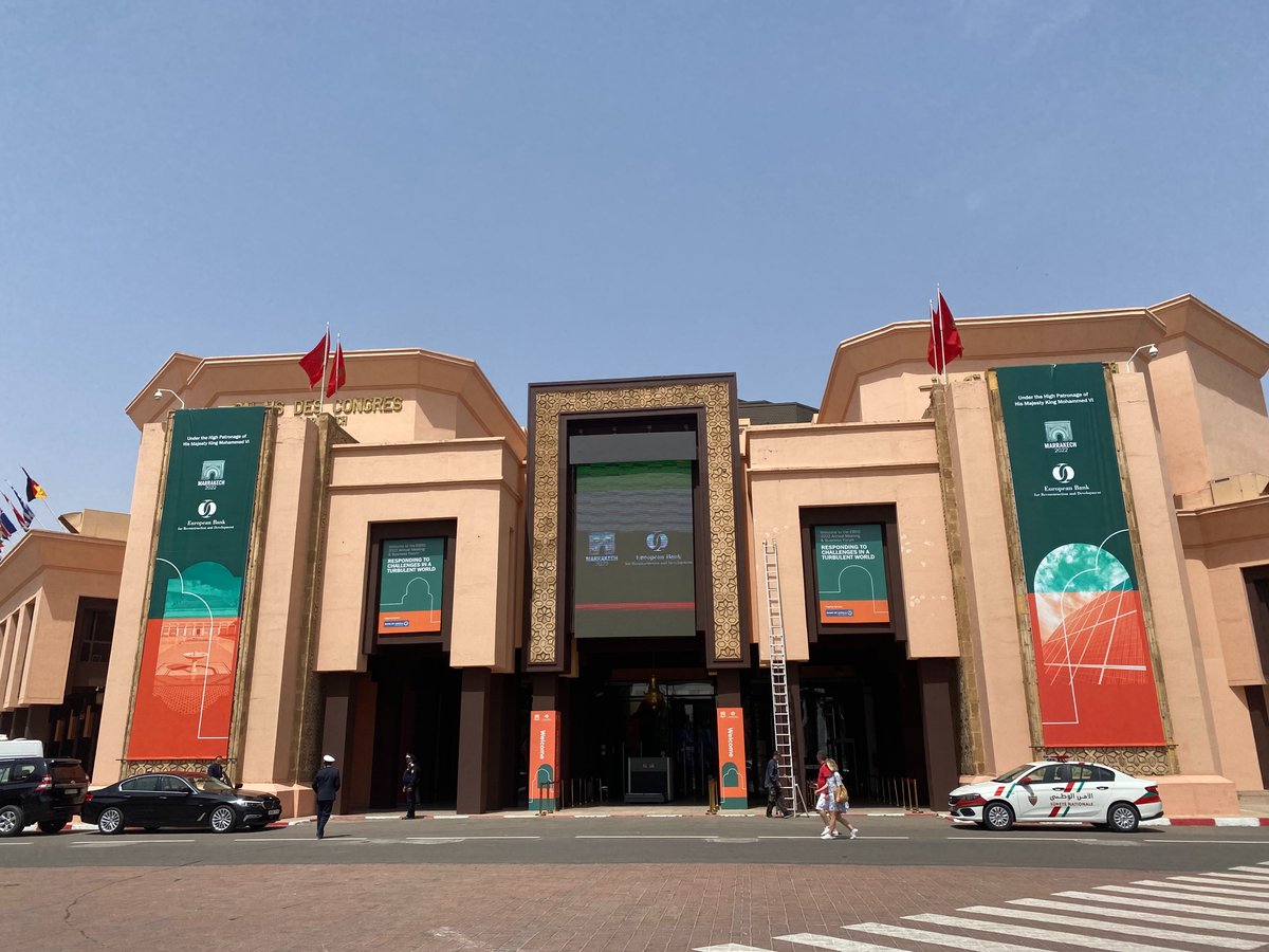 We are ready for #EBRDam, this year being held in beautiful Marrakech. I arrived yesterday evening and the venue looks amazing.

Today is #EBRDdonors day and I am very much looking forward to speaking to our generous friends who make so much of our work possible.