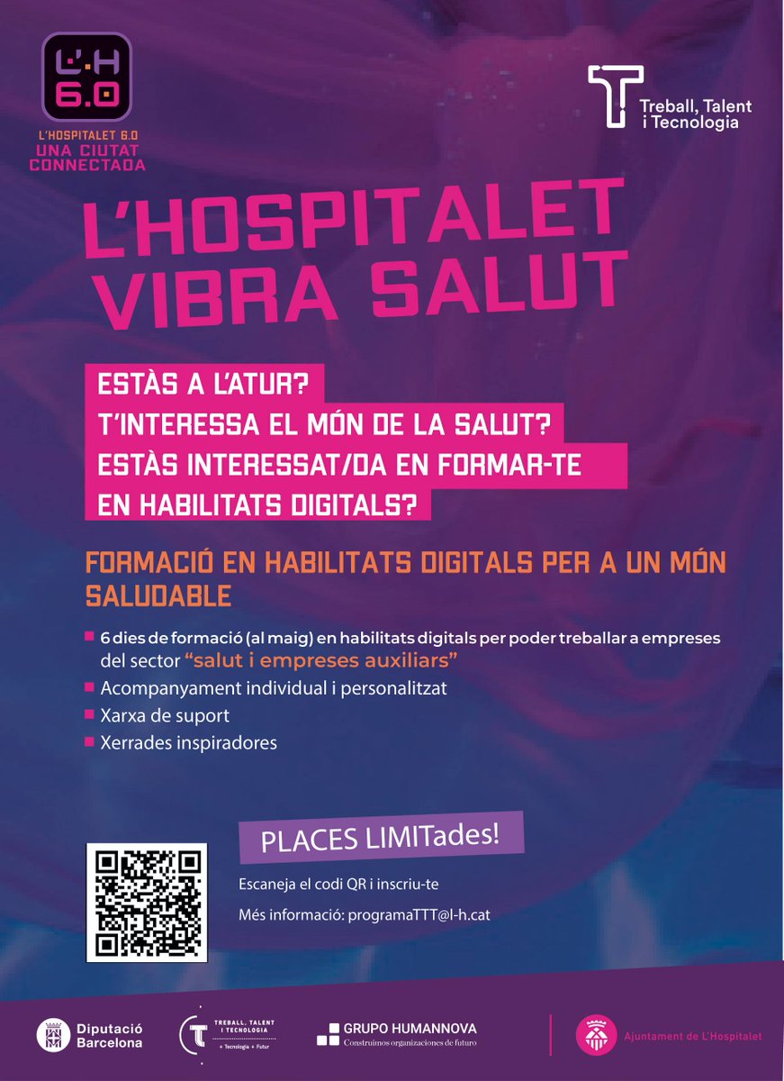 CloudTalent_Hn's tweet photo. ¡Si eres de L'Hospitalet entonces no te puedes perder este nuevo programa de Habilidades digitales 💻! 

💥6 días de formación totalmente Gratuito💥

📌+ info para apuntarte aquí 👇 https://t.co/7KDIOo8s1u

Organizan @diba  @LHAjuntament @Humannova 

#rrhh #cursogratis #formacion https://t.co/uDzlpGG6YX