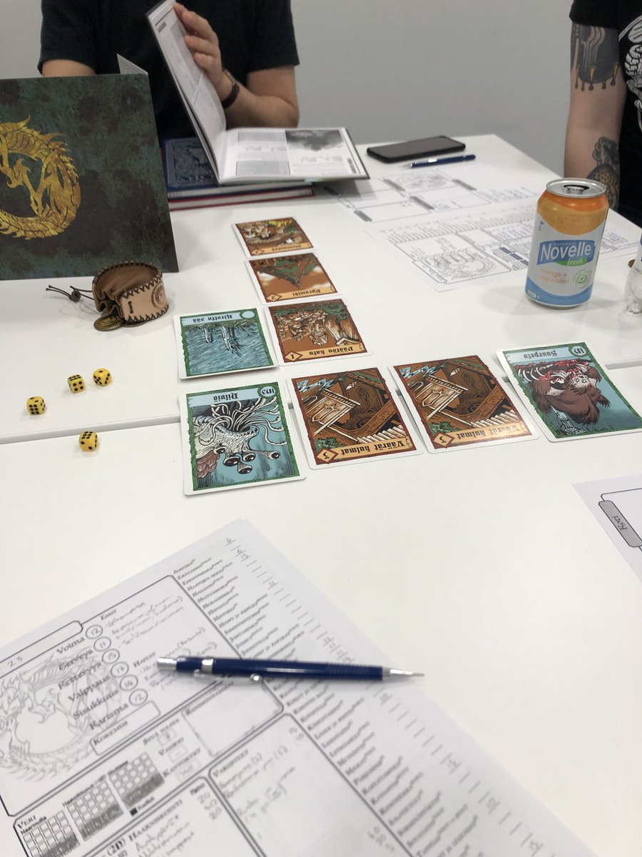 damagerollinc's tweet photo. Some Praedor RPG after a long pause. During this third session we finally reached Borvaria, The Cursed Land. We met some horrible monsters but everyone is still alive!
#roolipelit #praedor #swordandsorcery #rpg https://t.co/wycEc4azSE