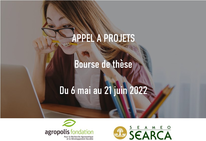 Agrofondation's tweet photo. Besoin d'une bourse ou d'une demi-bourse de thèse? Agropolis Fondation lance un appel à projets du 6 mai au 21 juin 2022 - https://t.co/EbN3Sjc5KN https://t.co/2SHLoVSOPz