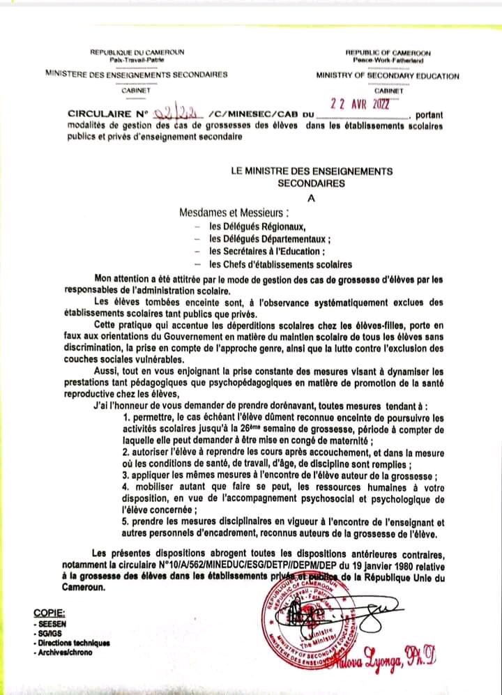 ngimbis's tweet photo. La fin d’une des injustices les plus abjectes de notre système éducatif?
Que de jeunes filles dont le destin a été brisé, mises au pilori à cause des conséquences du « péché de chair » que la société refuse de regarder en face. 
Il a fallu du temps, mais vivement que ça cesse! https://t.co/vijZ0J6KMC