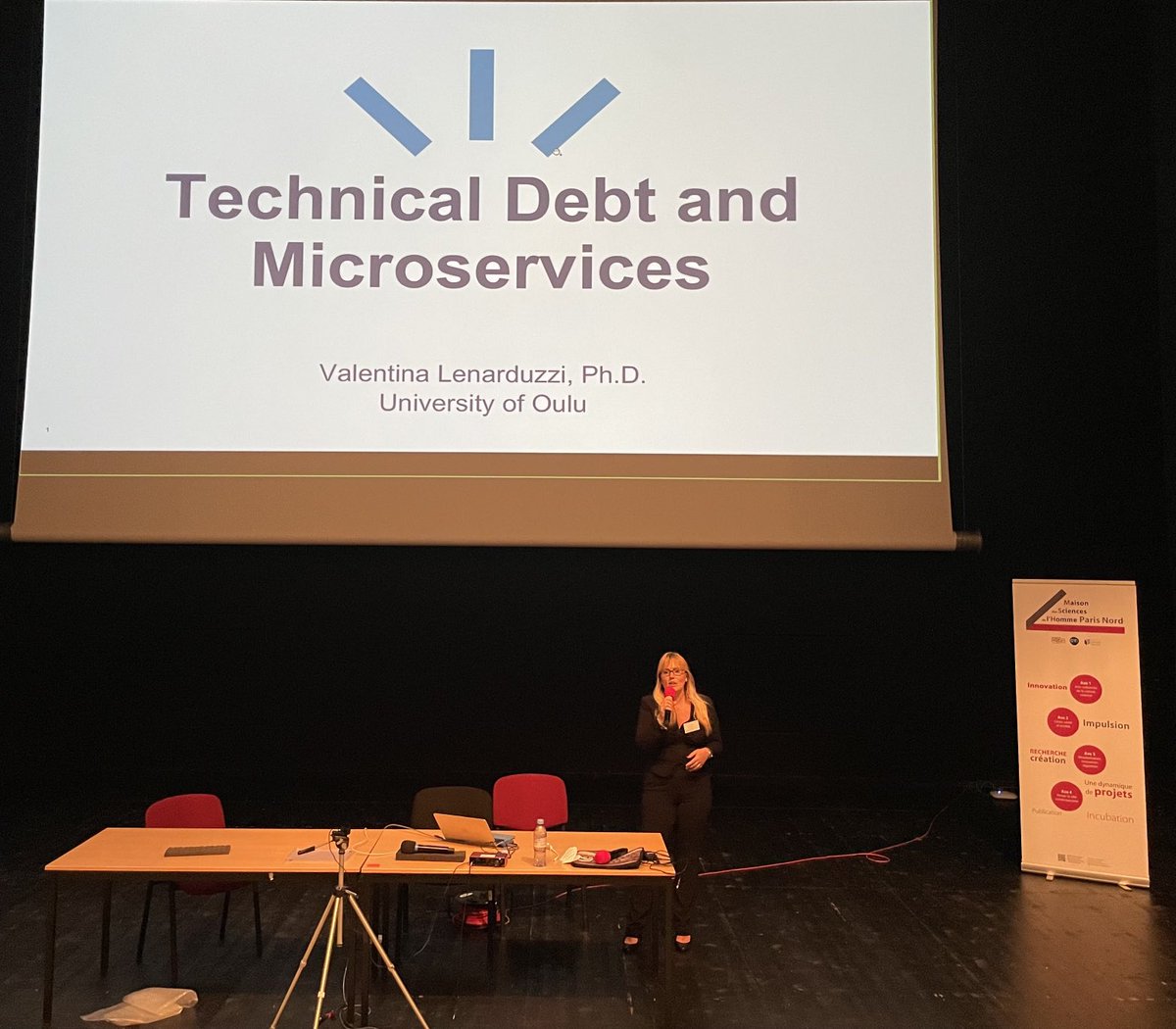 davidetaibi's tweet photo. The #microservices conference is starting with @vale_lenarduzzi keynote on Technical Debt and Microservices @c_microservices #Microservices2022 @m3sOulu https://t.co/oPhT9DKnWj