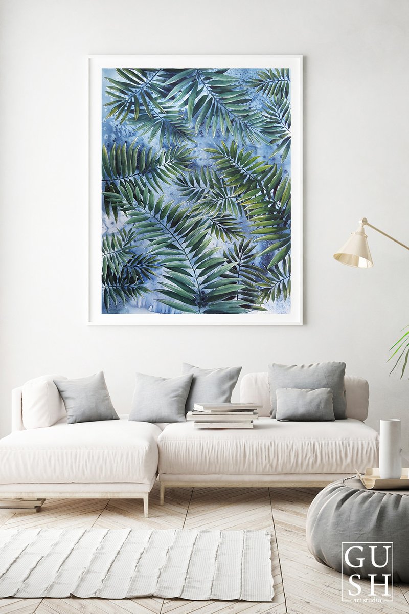 Gush_ArtStudio's tweet photo. Tropical leaves on blue background, original watercolor painting -> https://t.co/jNRJiAto8t

#art #originalpainting #femaleartist #womenwhopaint #homedecor #interiors #paintign #gushartstudio #modernart #plants #plantart https://t.co/UqyLHIMBhW