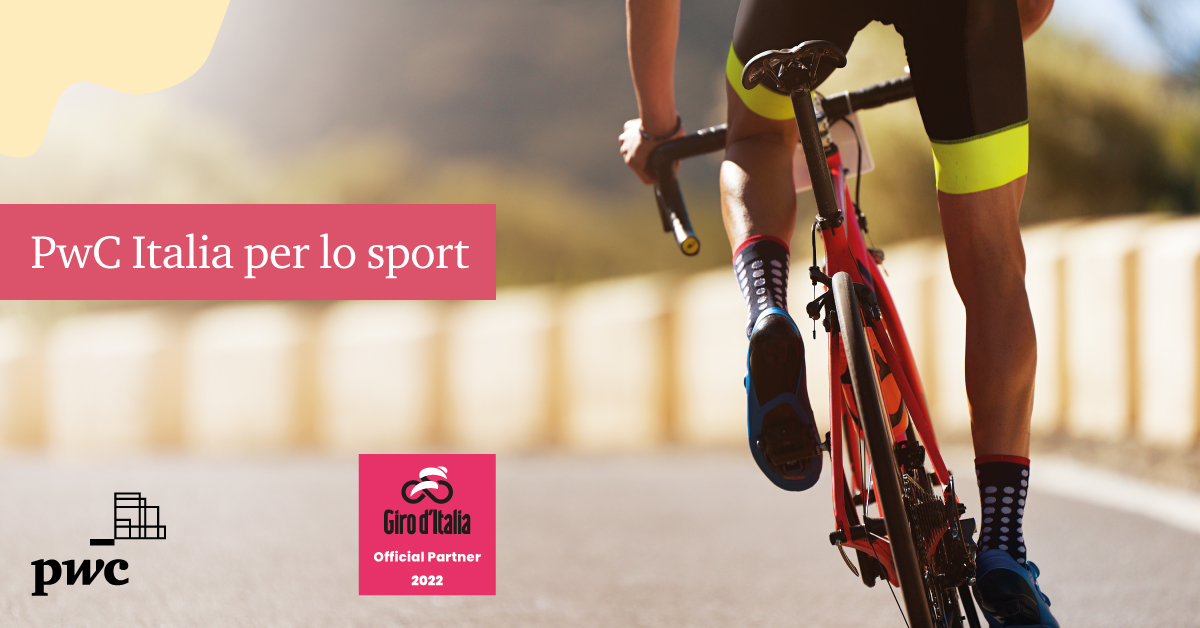 PwC_Italia's tweet photo. Siamo #PwCProud di essere Official Partner del @giroditalia. In #PwCItaly crediamo da sempre nel valore dello Sport. Benessere e salute delle persone sono alla base della nostra identità.
#PwCSport #giro https://t.co/mDWH82jQ5f